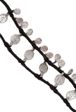 Black Threaded German Silver Bracelet