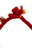 Red Embellishments German Silver Thread Bracelet