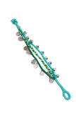 Set of 2: Multicolour Threaded German Silver Anklet