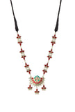 Red German Silver Gold Plated Necklace