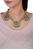 Multicolour German Silver Afghan Necklace
