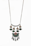 Colourful German Silver Afghan Necklace