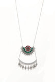 Multi Color Afghan German Silver Necklace