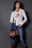 Red Kalamkari Bucket Bag