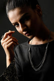 Lily silver plated brass Chain Necklace