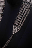 Chain Link Silver Plated Brass Tribal Necklace