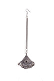 Silver Plated Brass  Triangular Tribal Maang Tika