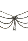 Set of 2: Silver-Plated Brass Statement Anklet With Antique Finish