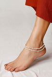 Double Row Small Seashells Anklet