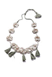 Green Thread Cowrie Shell Necklace