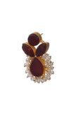 Cherry Red Pearl Earrings