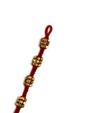 Fariha Red Thread Silver Anklets for Women
