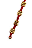 Elegant Fariha German Silver Anklets with Red Thread