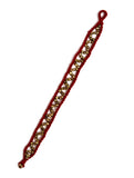 Set Of 2- Alina Red Thread German Silver Anklets
