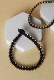 Set Of 2- Farheen Blue Thread And German Silver Anklets