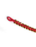 Set Of 2- Farheen Pink Thread And German Silver Anklets