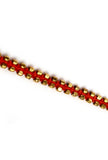 Set Of 2- Haya Red Thread German Silver Anklets