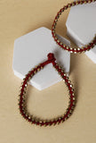 Kashish Maroon German Silver Anklets for Women