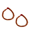 Elegant Maroon German Silver Anklets
