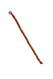 Handcrafted Maroon Anklets with German Silver Detailing
