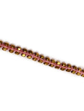Set Of 2- Maryam Pink German Silver Anklets