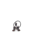 Black Enamel Intricate Ancient  Motif Nosepin
