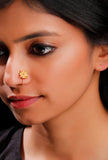 Flower Shaped Gold Brass Nosepin