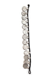 Tribal Coins Black Thread Anklet