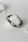 Minimalist Cowrie Shell Black Thread Anklet