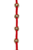Tangerine Thread Tribal Motif Anklet