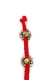 Tangerine Thread Tribal Motif Anklet