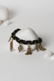 Black and Gold Anklet for Women