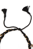 Trendy Black and Gold Anklet for Parties