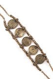 Two Layer Oxidized Coin Anklet