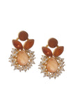 Salmon Peach Pearl Earrings