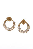 Starkle Gold Embellished Earrings