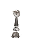 White Kundan Long Spiral Oxidized Jhumkis