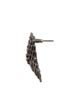 Dahlia Oxidized Flower Stud Earrings