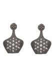 Vintage Pot Oxidized Stud Earrings