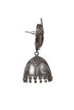 Krishna Face Motif Oxidized Jhumka Earrings