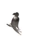 Parrot Textured Silver Stud Earrings
