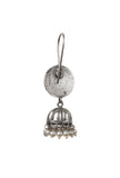 Floral & Pearl Hook Jhumkas Earrings