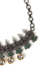 Enchanting Twilight Oxidized Silver Necklace & Earring Set