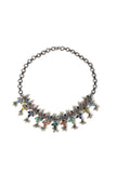 Multicolor Oxidized Necklace and Earring Set