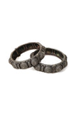 Oxidised silver Gokhru Kada set of 2