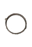Oxidized Silver Bangle Set With Green & Red Stones