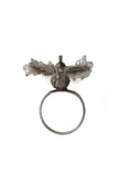 Oxidized Silver Peacock Ring