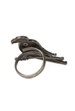 Oxidized Silver Parrot Ring