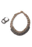 German Silver With Gunguru Jute Necklace Set