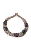 D Shaped With Stone Jute Necklace
